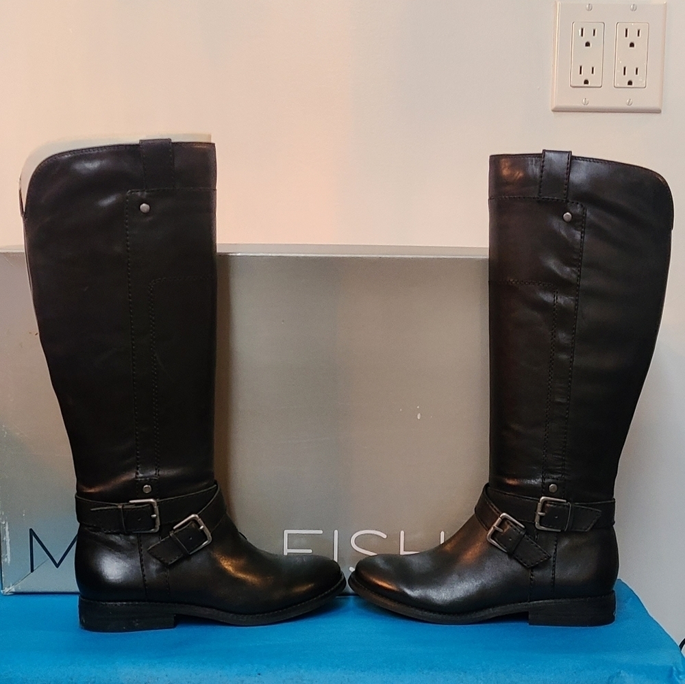 Marc Fisher Leather Boots With Buckles